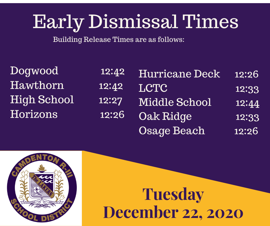 Dismissal Times